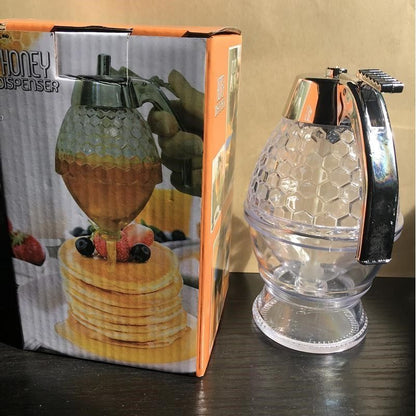 Honey bottle syrup juice dispenser acrylic honey syrup dispensing honey jar squeezer - Mixbatch