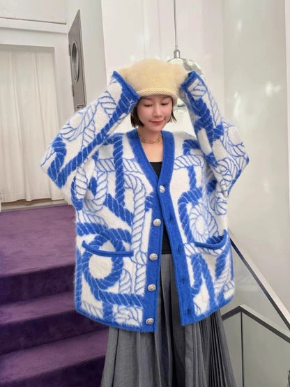 P Knitted sweater jacket