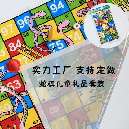 P Snake Ladder Chess Snake Chess 3D Snake and Ladder Games Chess Folding Board Children's Chess Toys