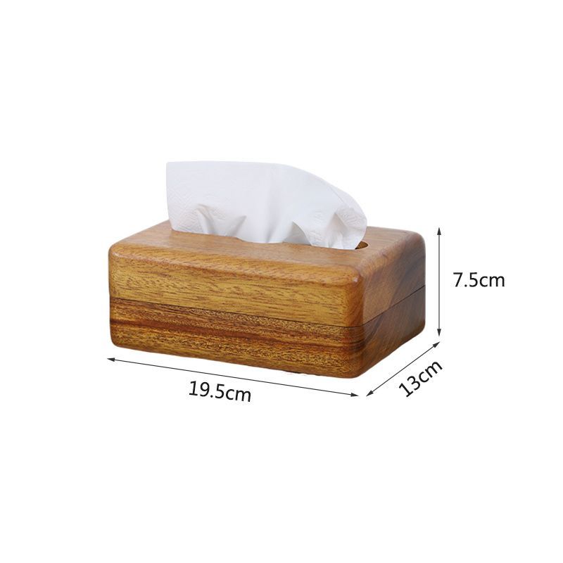 P high-grade solid wood pumping paper box magnetic whole wood hollowed out Thai gold teak solid wood decorative tissue box