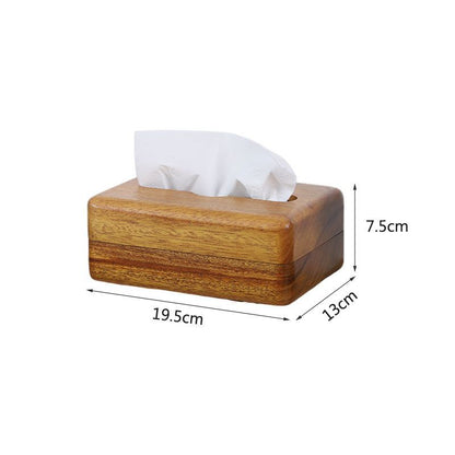 P high-grade solid wood pumping paper box magnetic whole wood hollowed out Thai gold teak solid wood decorative tissue box