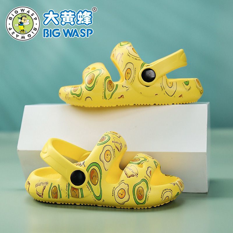 P bumblebee children's sandals men's and women's bag head sandals summer middle and small children's foot protection beach shoes lightweight baby cool slippers