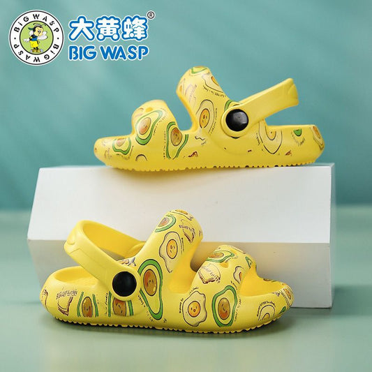 P bumblebee children's sandals men's and women's bag head sandals summer middle and small children's foot protection beach shoes lightweight baby cool slippers