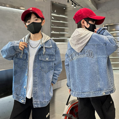 A children's denim jacket baby foreign Korean version of boys' handsome children's jacket spring and autumn models