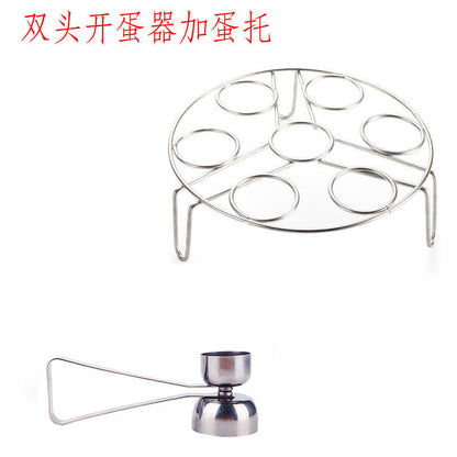 (VIDEO) 304 stainless steel egg opener, egg slicer, double headed sticky rice egg opener, single beater, broken eggshell steamer - Mixbatch