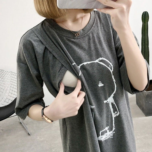 P Loose Maternity & Nursing Shirt