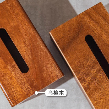 P ebony tissue box  high-end solid wood