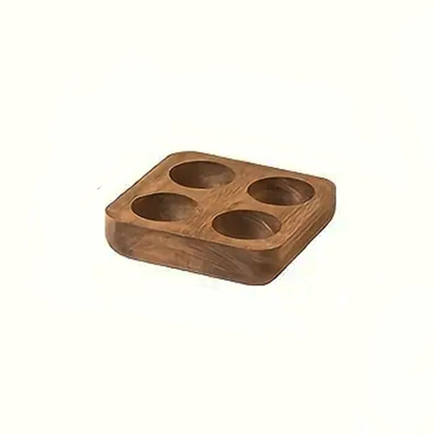 P Japanese-style solid wood egg storage box Acacia wood tray
