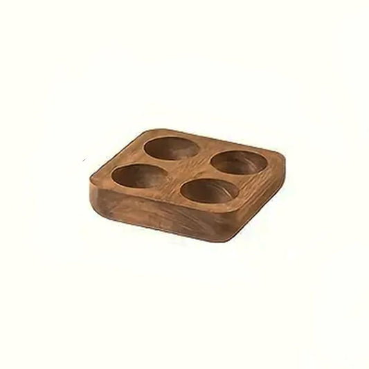 P Japanese-style solid wood egg storage box Acacia wood tray