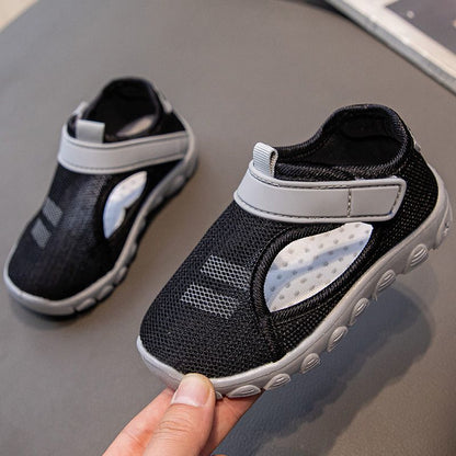 P children's net sandals summer new bag head soft sole casual shoes boys sports shoes primary school students baby sandals