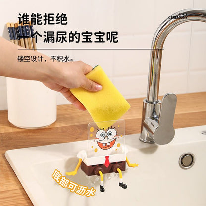 P dishwashing sponge drain rack