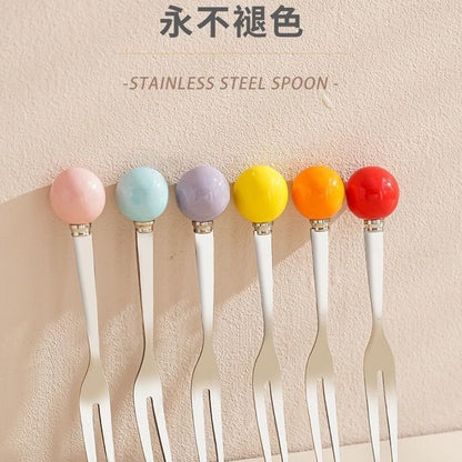 P stainless steel fruit fork