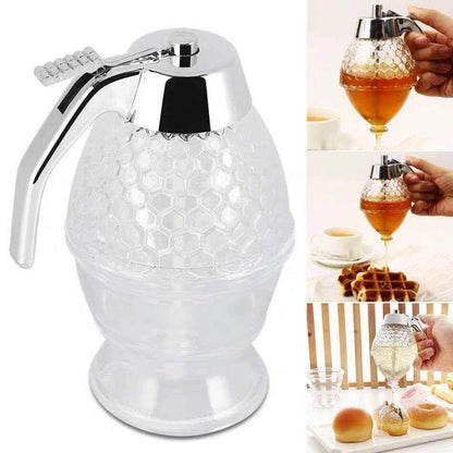 Honey bottle syrup juice dispenser acrylic honey syrup dispensing honey jar squeezer - Mixbatch