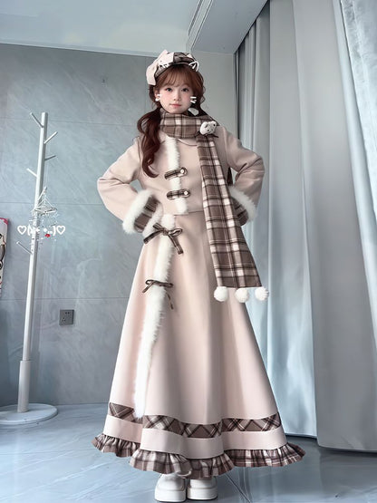 P coat long skirt set