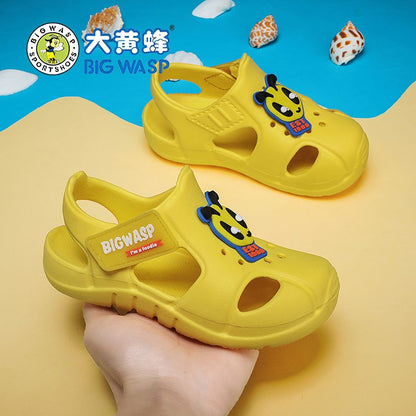 P bumblebee children's sandals men's and women's bag head sandals summer middle and small children's foot protection beach shoes lightweight baby cool slippers