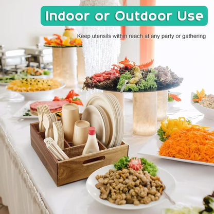 A Wooden kitchen knife and fork storage bo 50piece