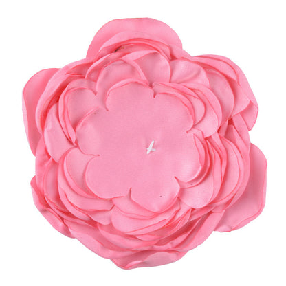 A handmade matte satin hand sewn 9 layers baked edge flower DIY hair accessories burned edge head flower accessories - Mixbatch