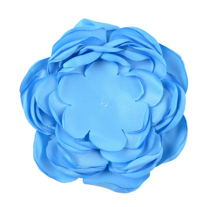 A handmade matte satin hand sewn 9 layers baked edge flower DIY hair accessories burned edge head flower accessories - Mixbatch