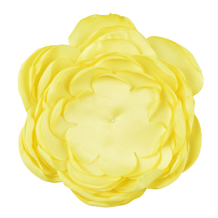 A handmade matte satin hand sewn 9 layers baked edge flower DIY hair accessories burned edge head flower accessories - Mixbatch