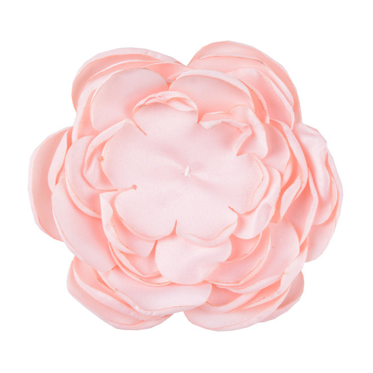 A handmade matte satin hand sewn 9 layers baked edge flower DIY hair accessories burned edge head flower accessories - Mixbatch