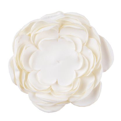 A handmade matte satin hand sewn 9 layers baked edge flower DIY hair accessories burned edge head flower accessories - Mixbatch