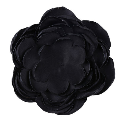 A handmade matte satin hand sewn 9 layers baked edge flower DIY hair accessories burned edge head flower accessories - Mixbatch