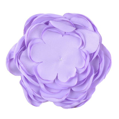 A handmade matte satin hand sewn 9 layers baked edge flower DIY hair accessories burned edge head flower accessories - Mixbatch