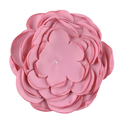A handmade matte satin hand sewn 9 layers baked edge flower DIY hair accessories burned edge head flower accessories - Mixbatch