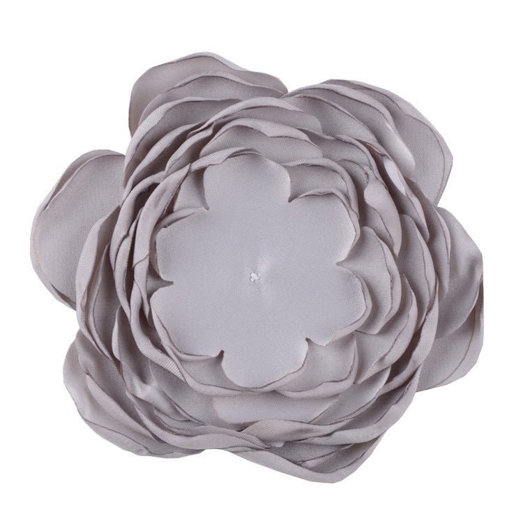 A handmade matte satin hand sewn 9 layers baked edge flower DIY hair accessories burned edge head flower accessories - Mixbatch