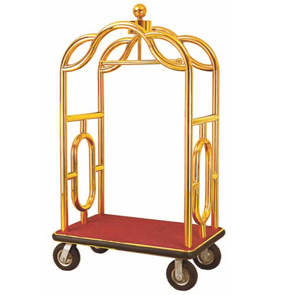 A Titanium hotel lobby luggage cart