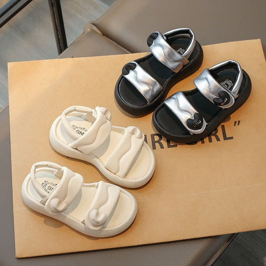 P new soft-soled sports beach shoes summer middle-aged and older children, foreign-style princess students, ultra-light explosion