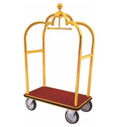 A Titanium hotel lobby luggage cart