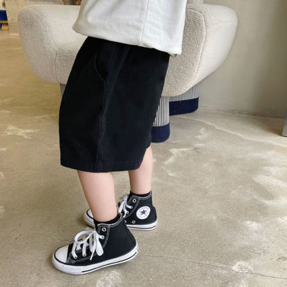 P Spring, summer and autumn outer wear boys and girls leggings casual five-point pants