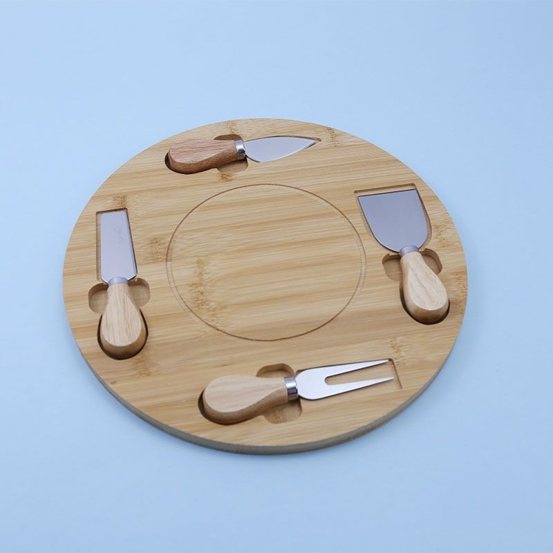 P stainless steel simple bamboo cheese cheese butter knife board set western food cut fruit with knife cutting board