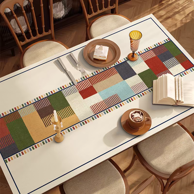[1595 people praise] American dining table mat, leave-in oil-proof, waterproof and anti-scalding advanced pvc mat, desktop protective mat, tablecloth, coffee table tablecloth - Mixbatch