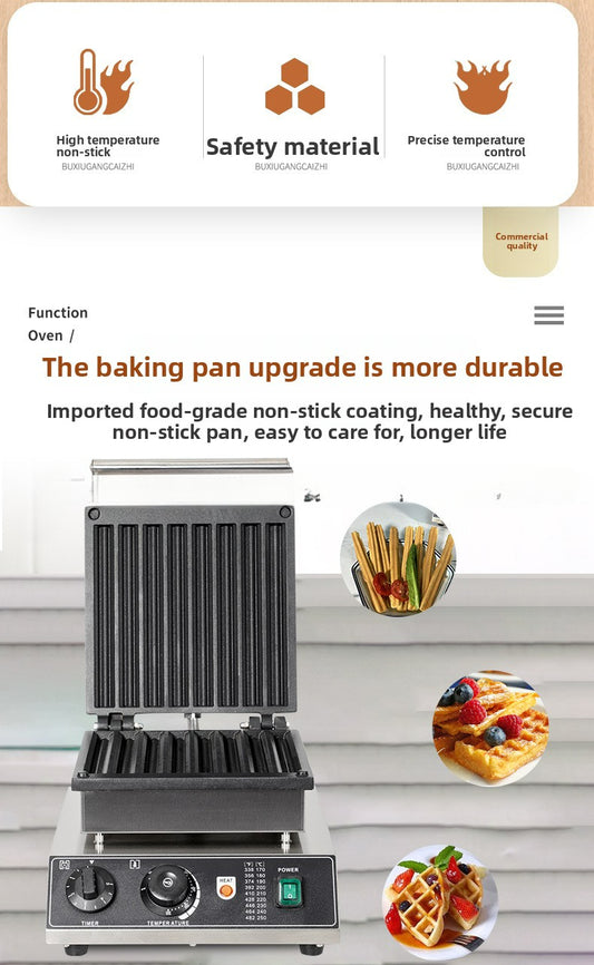A Eight-grid  churros waffle machine, Latin fruit crispy machine, churros scones equipment, electric gina machine