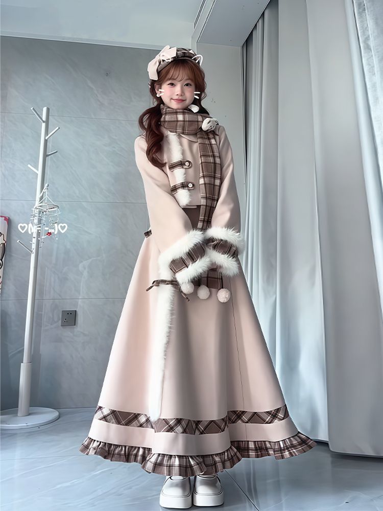 P coat long skirt set