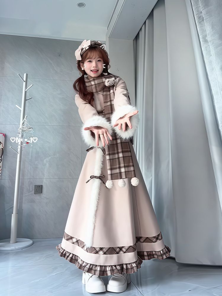 P coat long skirt set