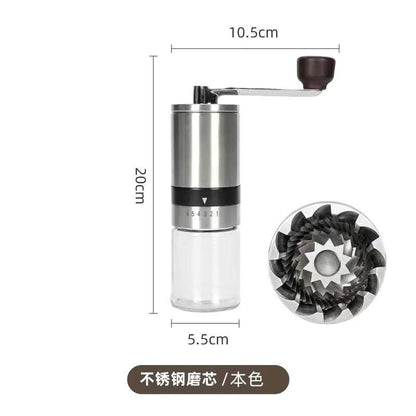 【Stainless steel grinding core】Six Adjustable Coffee Grinder, Hand Crank Coffee Grinder, Italian Home Users - Mixbatch