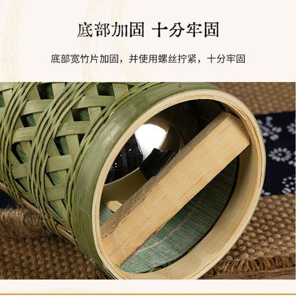 P Bamboo Kettle Household Retro Traditional Hot Water Boiling Bottle Old-fashioned Thermos Bottle Glass Liner