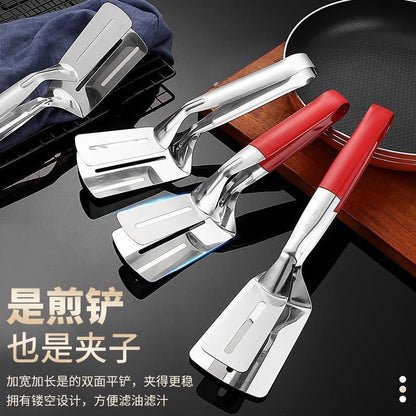 304 stainless steel fried fish anti-scald clips flipping fish shovel fried fish artifact silicone spatula steak home kitchen frying spatula - Mixbatch