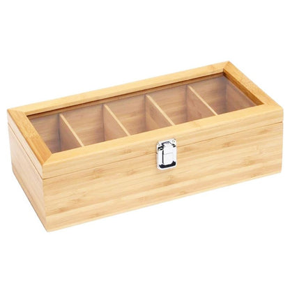 P bamboo multi-grid transparent storage box assembly-free design office study bracelet cultural play finishing artifact