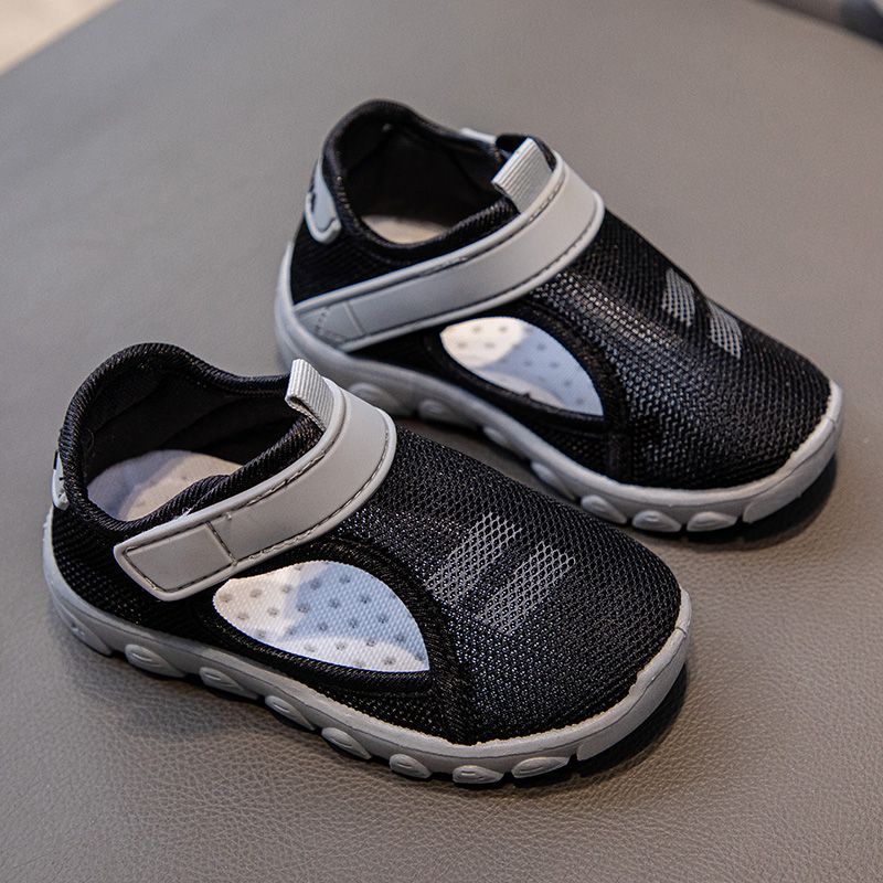 P children's net sandals summer new bag head soft sole casual shoes boys sports shoes primary school students baby sandals
