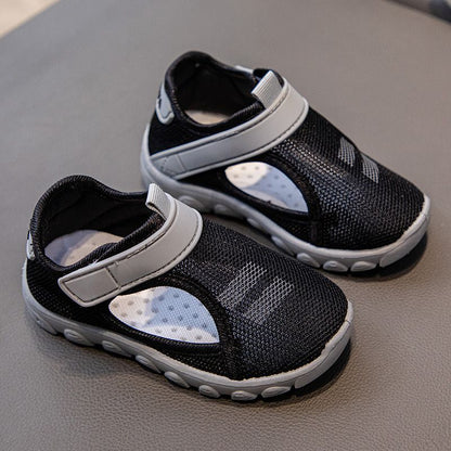 P children's net sandals summer new bag head soft sole casual shoes boys sports shoes primary school students baby sandals