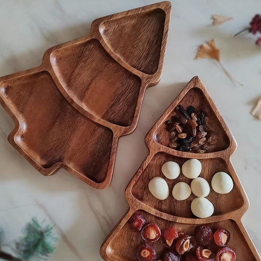 طبق وجبات خفيفة على شكل شجرة عيد الميلاد، طبق فواكه منزلي، طبق زينة حديقة عيد الميلاد