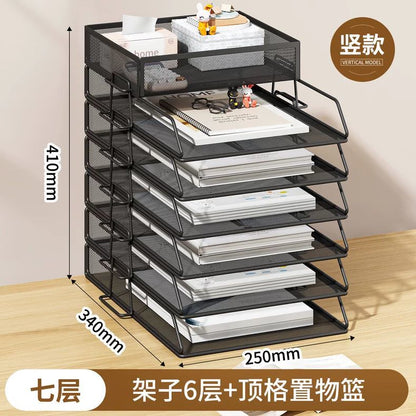 P metal desktop storage rack