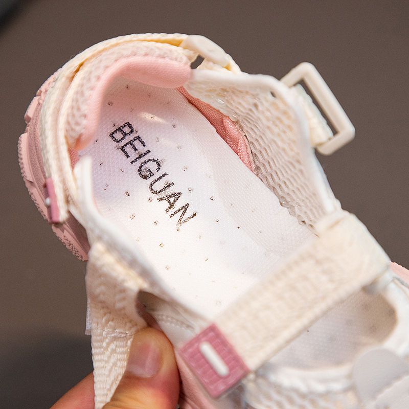 P New Summer Hollow Baotou Princess Medium and Older Children Soft Sole Non-slip Children's Sports Girls Shoes