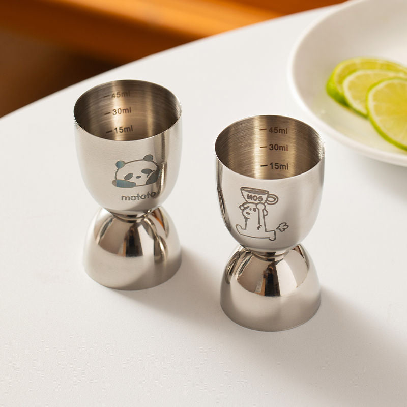 P Stainless steel wine measuring container