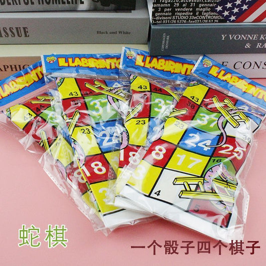 P Snake Ladder Chess Snake Chess 3D Snake and Ladder Games Chess Folding Board Children's Chess Toys