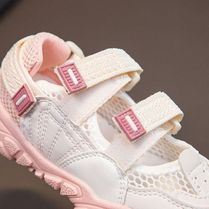 P New Summer Hollow Baotou Princess Medium and Older Children Soft Sole Non-slip Children's Sports Girls Shoes